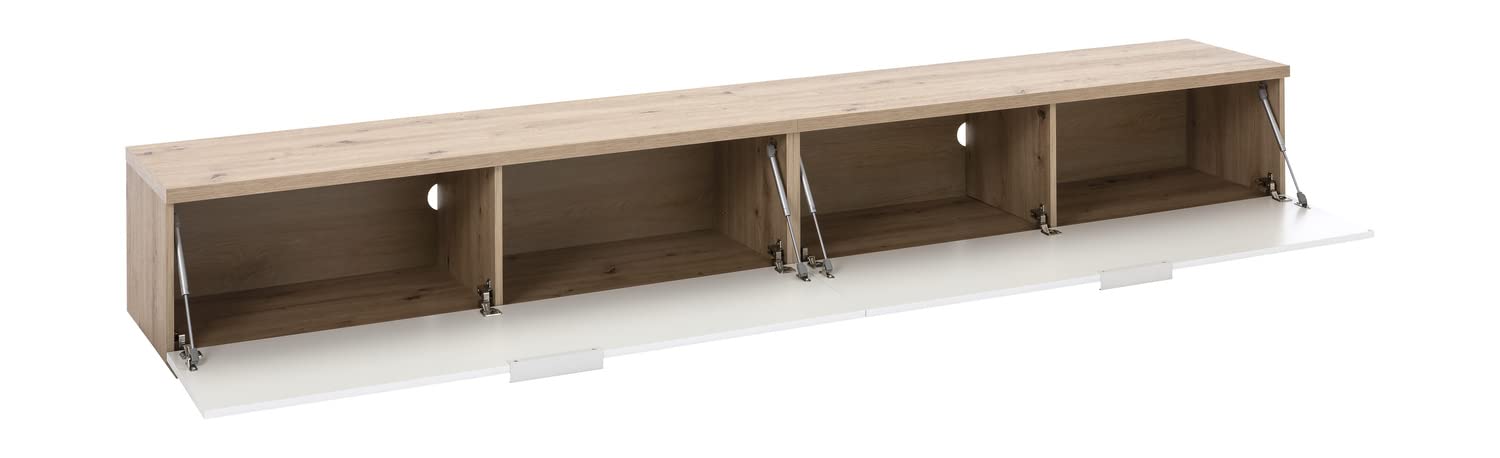 Composad Mundi Mobile Porta Tv 2 Ribalte Rovere e Bianco 270 cm