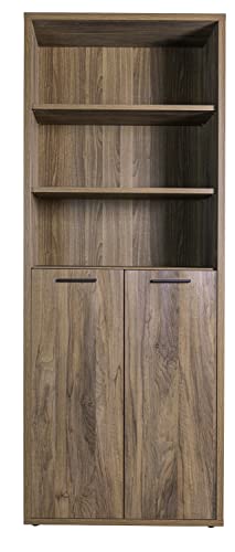 Composad Davinci 2 Ante 3 Vani Libreria Alta Noce Brera 82 cm