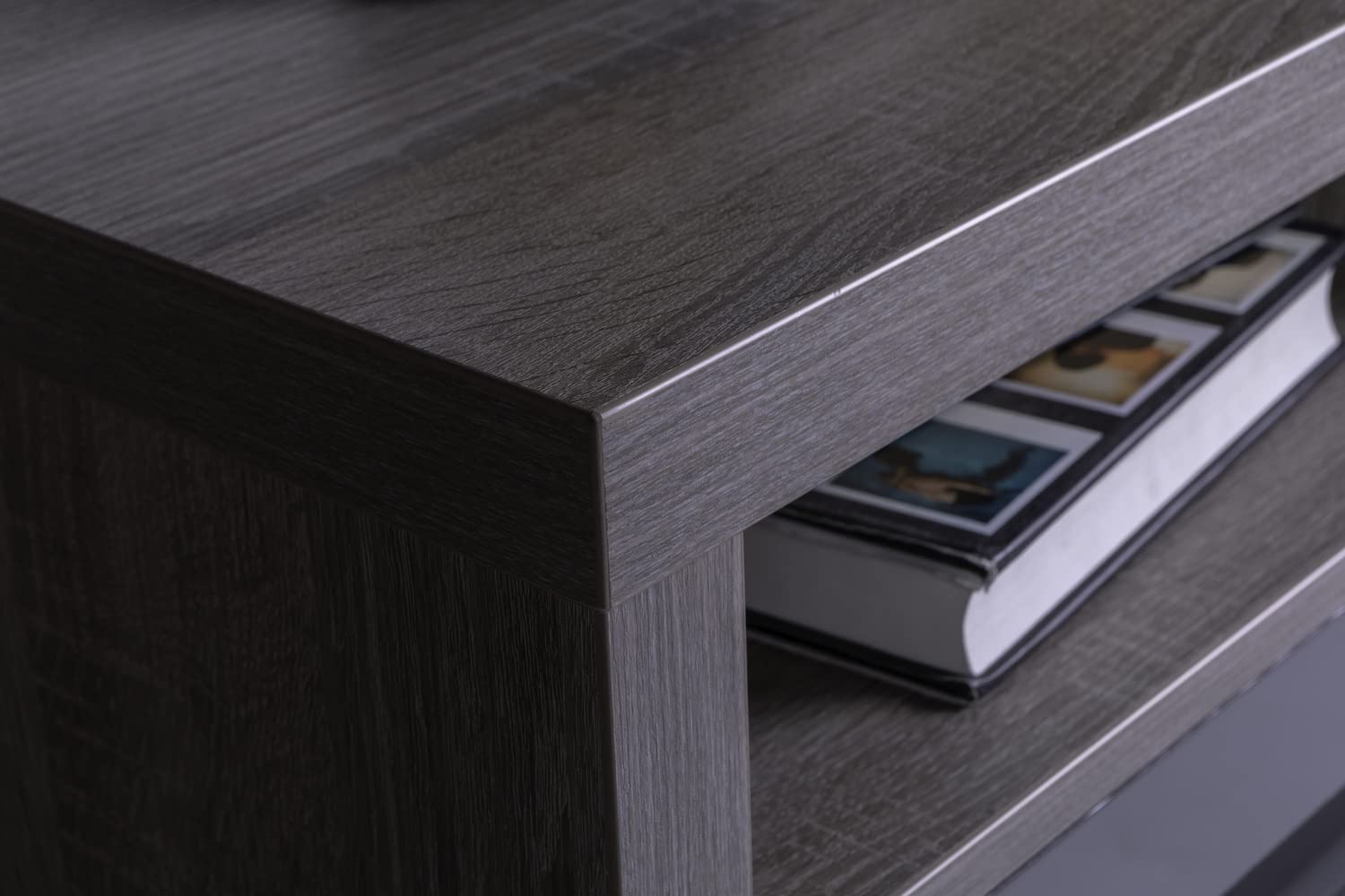 Composad Comodino 1 Cassetto 1 Vano Rovere Grigio 70 cm