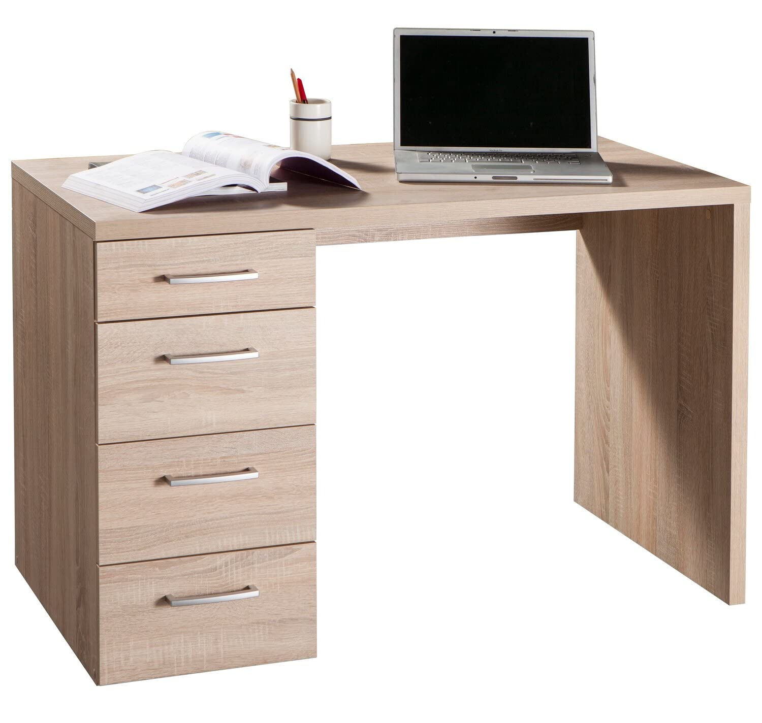 Composad Moneta scrivania 4 cassetti rovere sonoma