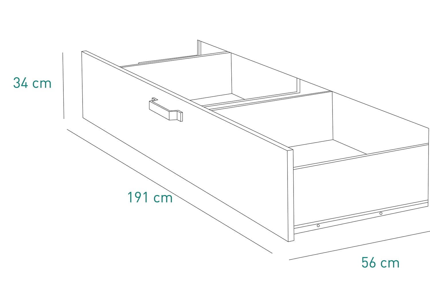 Composad LaFabrica LT2102 LT2103 Cassettone Letto Grigio