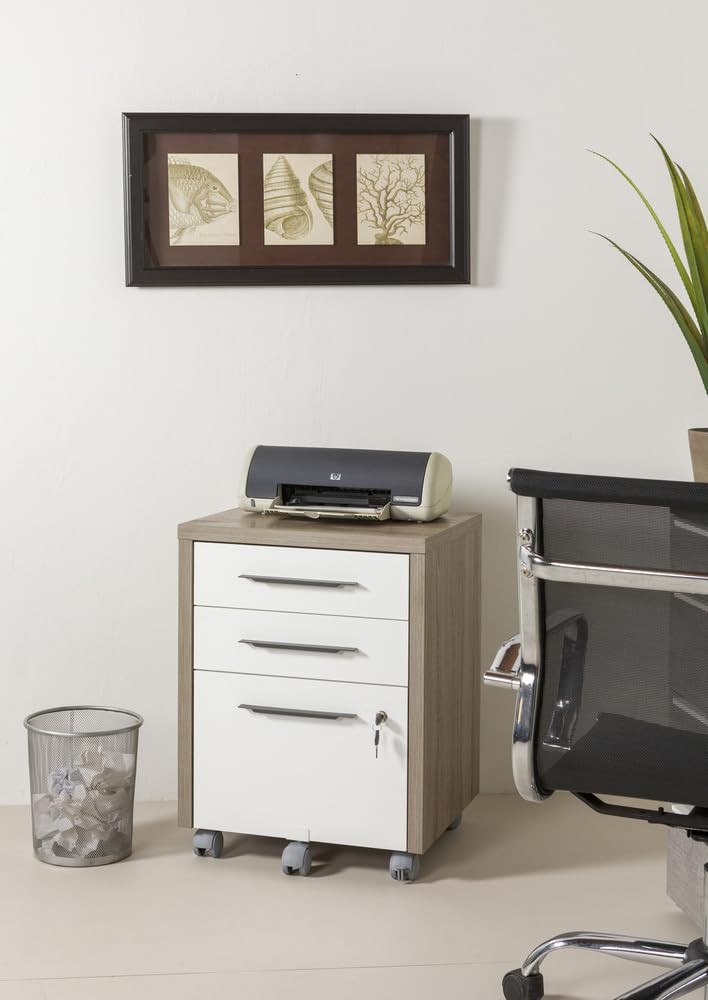 Composad cassettiera 3 cassetti rovere sonoma con ruote