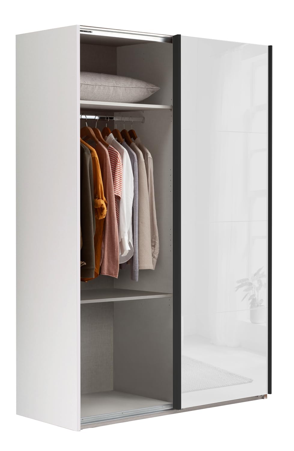 Composad Systema armadio 2 ante scorrevoli 200 cm bianco laccato