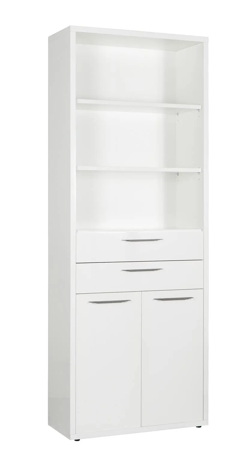 Composad Disegno Libreria Alta 2 Ante 2 Cassetti Bianco 81cm