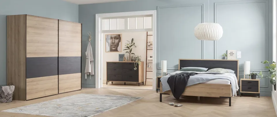 Composad Oronero Camera da Letto 5 Mobili Rovere e Nero