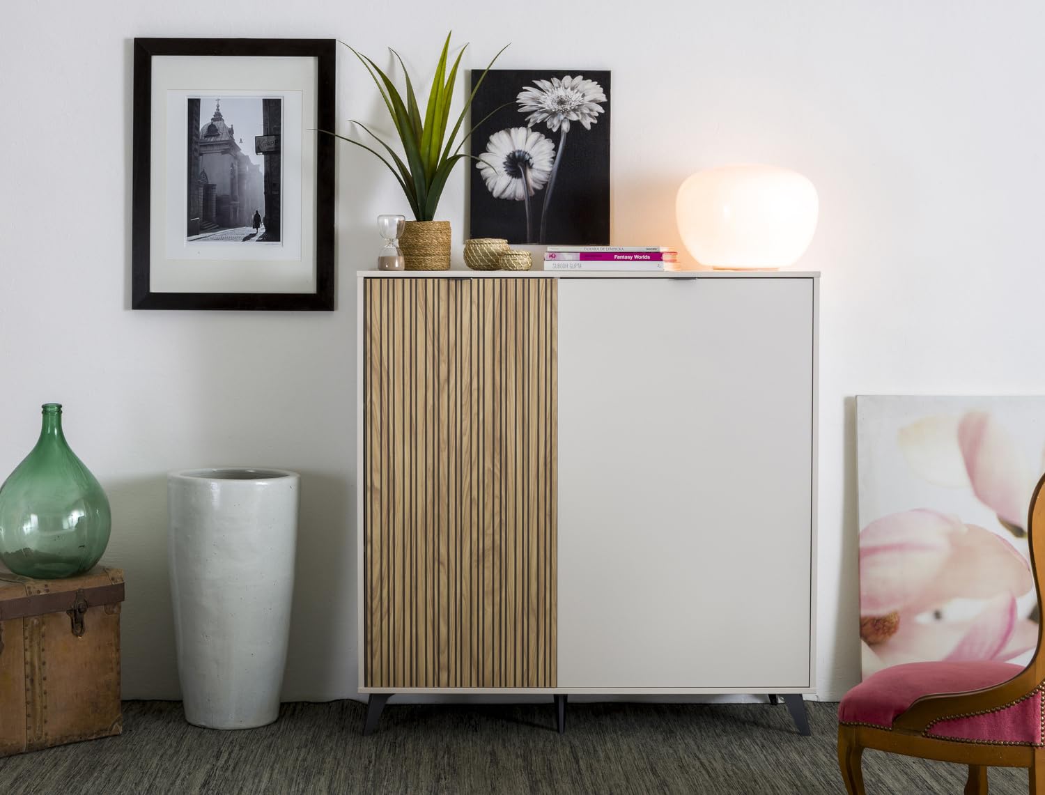 Composad Ilago Madia 2 Ante Grigio Cashmere Strippedwood