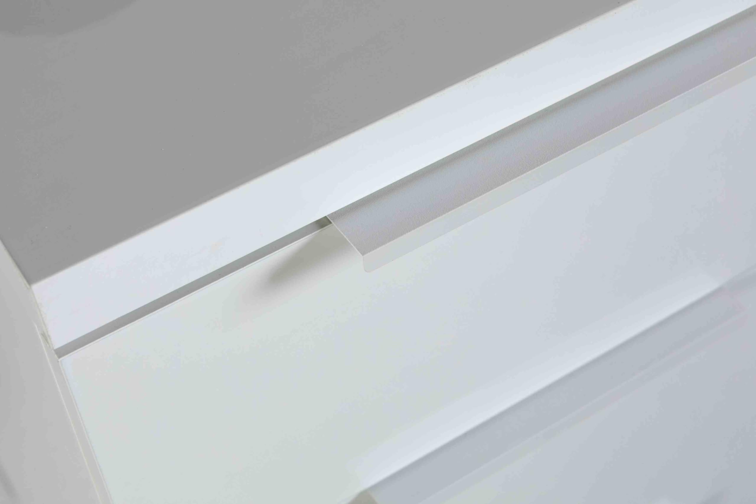 Composad Espresso scrivania 110 cm bianco laccato 4 cassetti