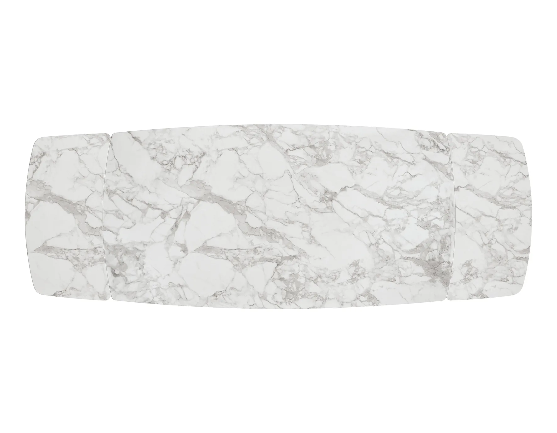 Epocantica Tavolo Ovale allungabile ceramica bianco statuario bronzo
