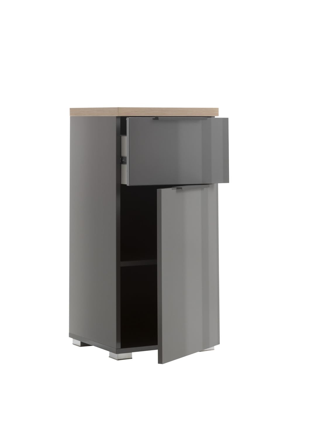 Composad Mundi Mobiletto Bagno 1 Anta 1 Cassetto Grigio Titanio