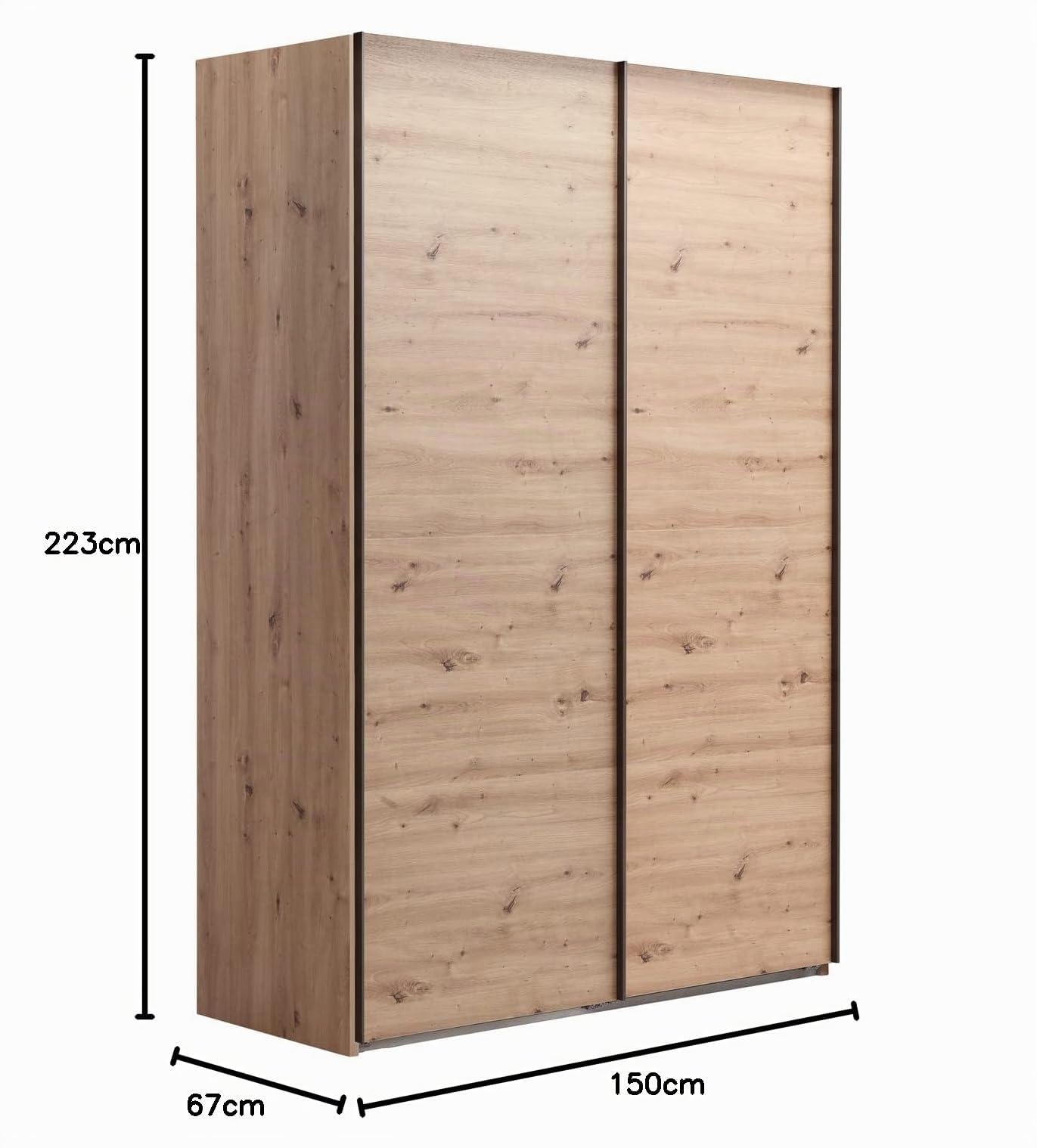 Composad Systema 150x223x67 armadio 2 ante scorrevoli rovere mielato