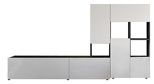 Composad Parnaso soggiorno completo parete bianco grigio