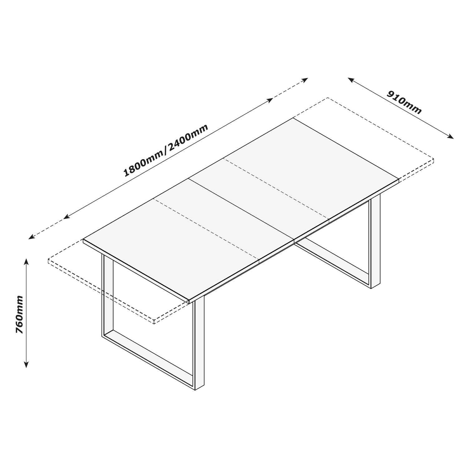 Composad Infinito tavolo allungabile 8-10 posti noce brera 180 cm