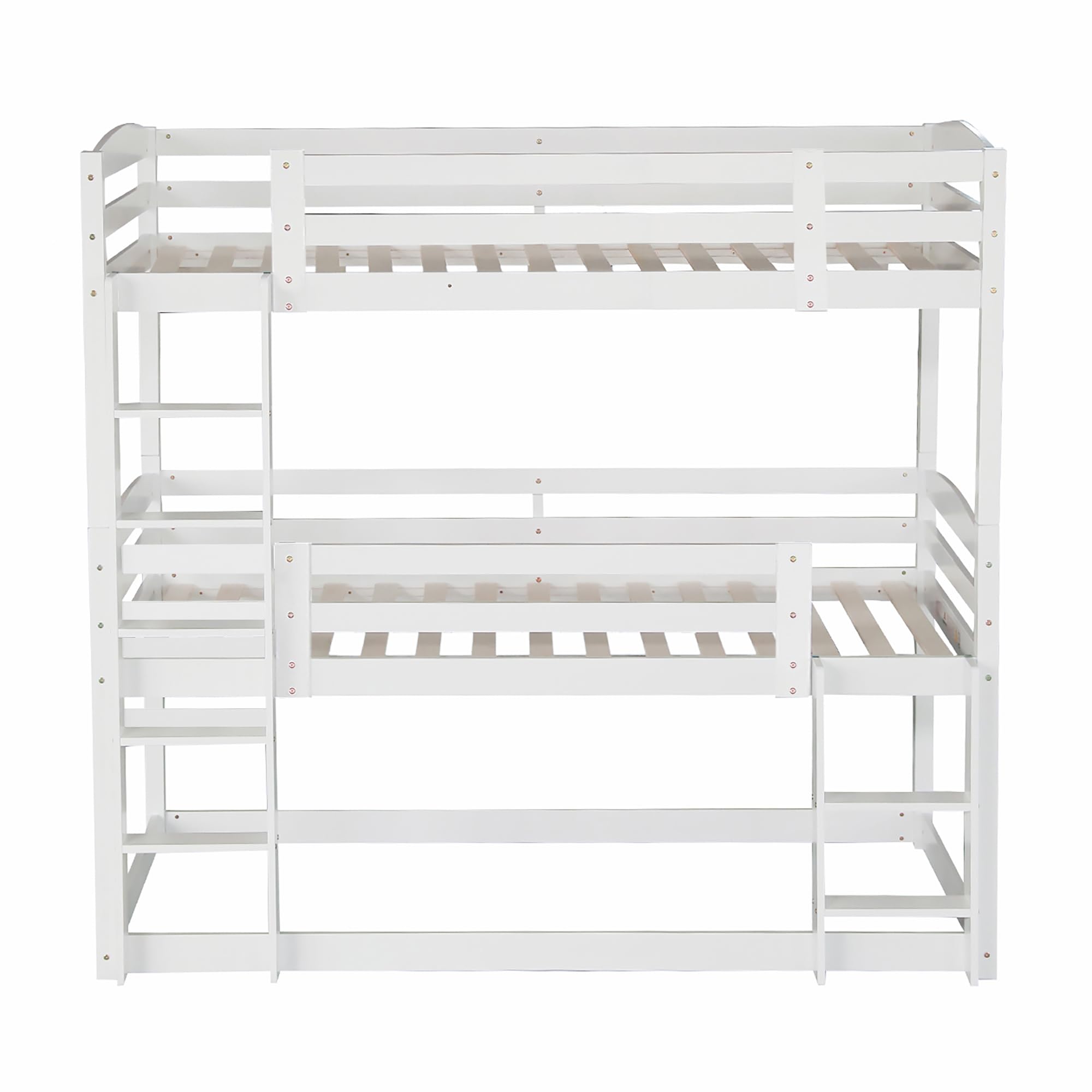 Dolamaní Letto a Castello Triplo 90x200 Bianco in Pino