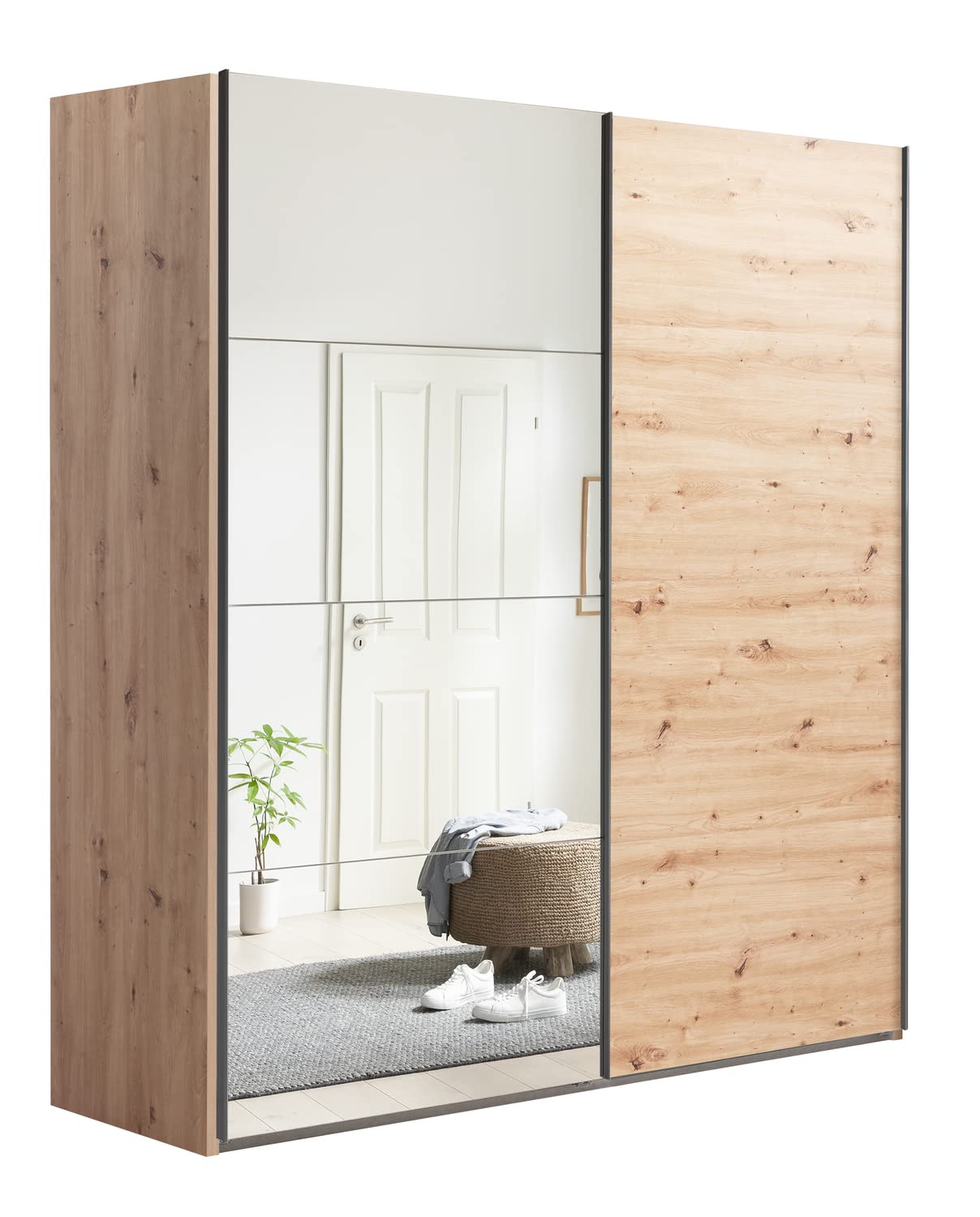 Composad Systema armadio 2 ante scorrevoli 200 cm rovere specchio