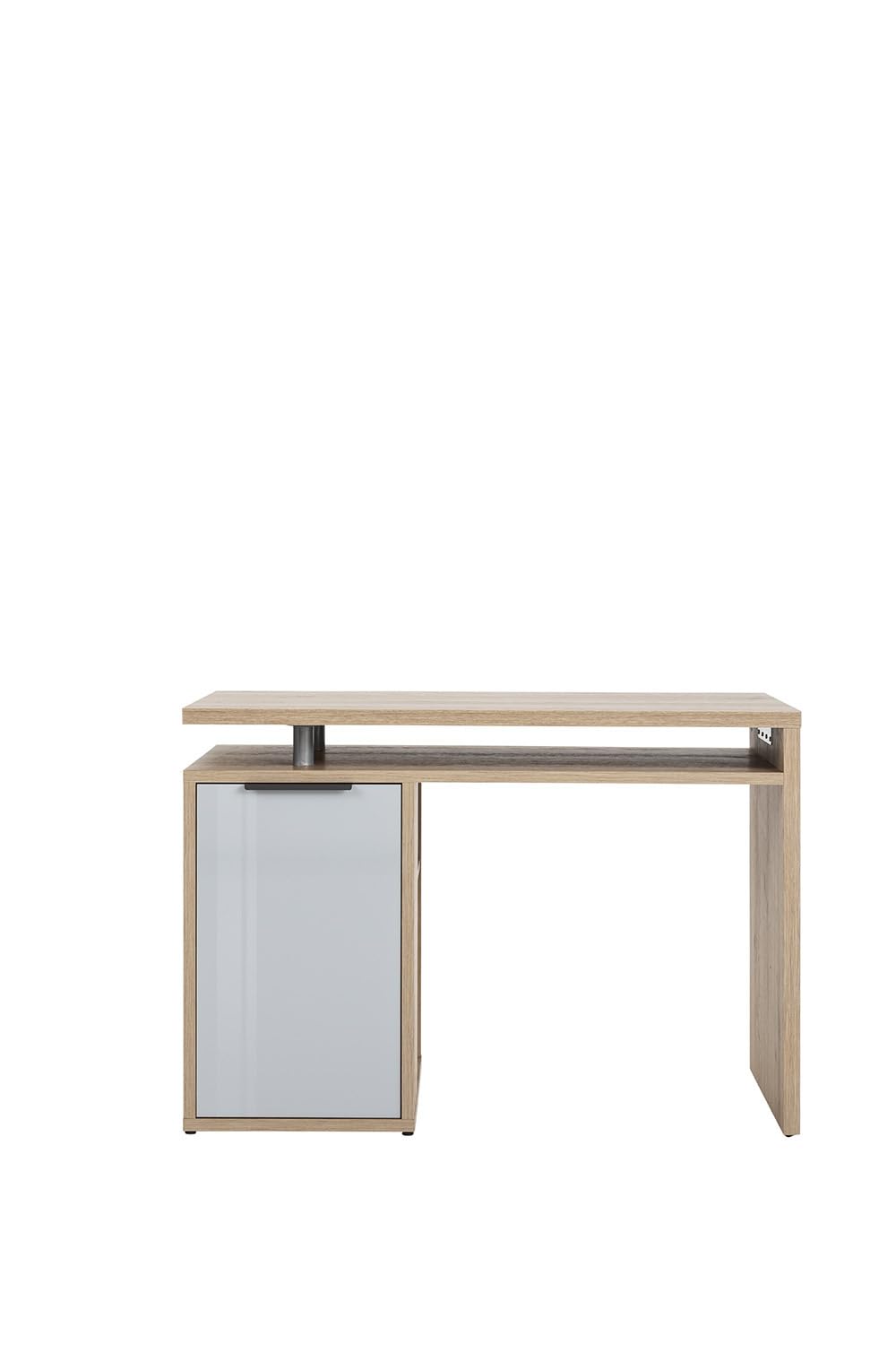 Composad Velata Scrivania 1 Anta 2 Vani Rovere Grigio 110 cm