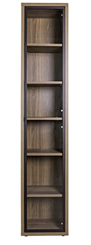 COMPOSAD DAVINCI Libreria Colonna 1 Anta Vetro Noce