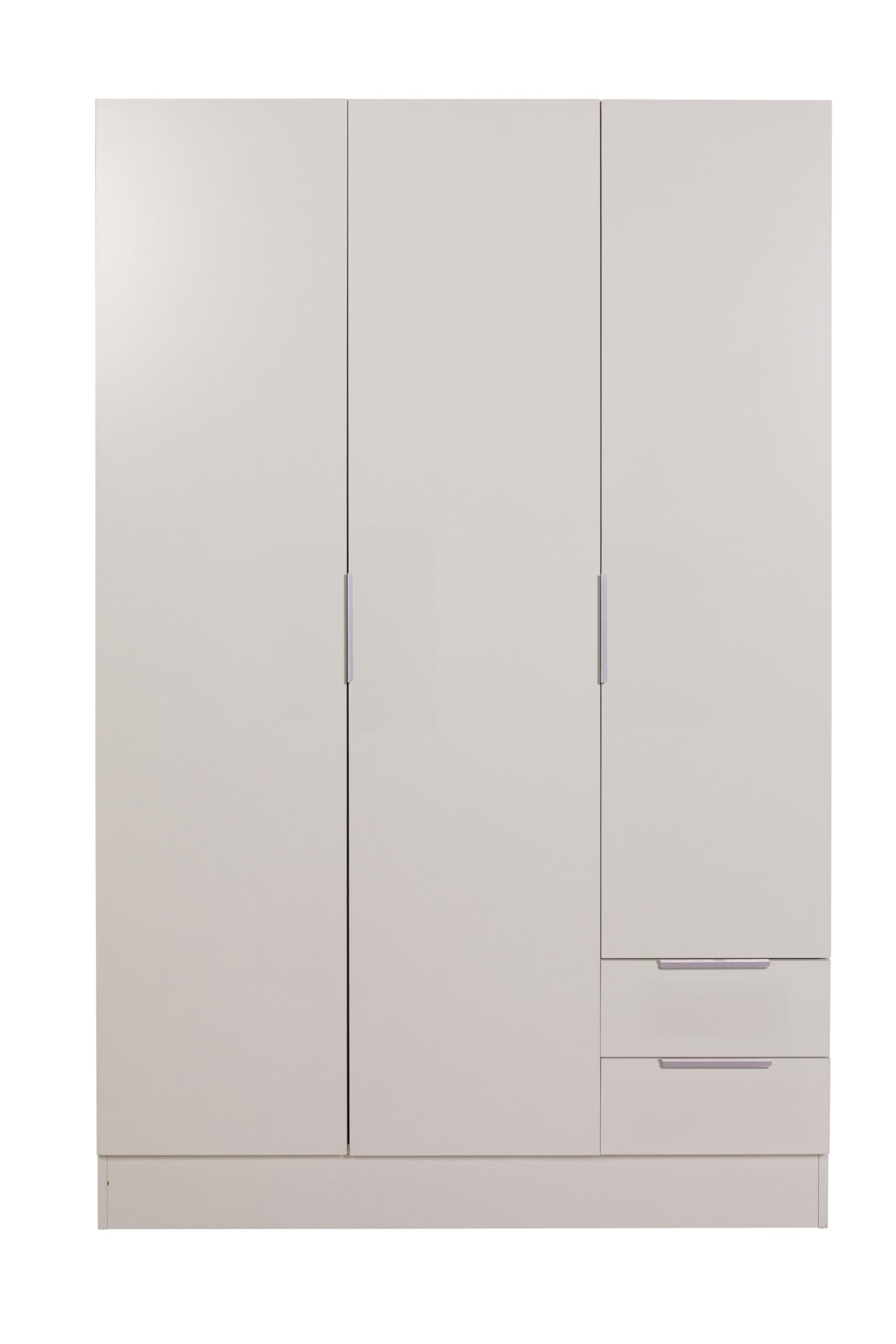 Composad Espresso Armadio 3 Ante 2 Cassetti Bianco 119x184 cm K04