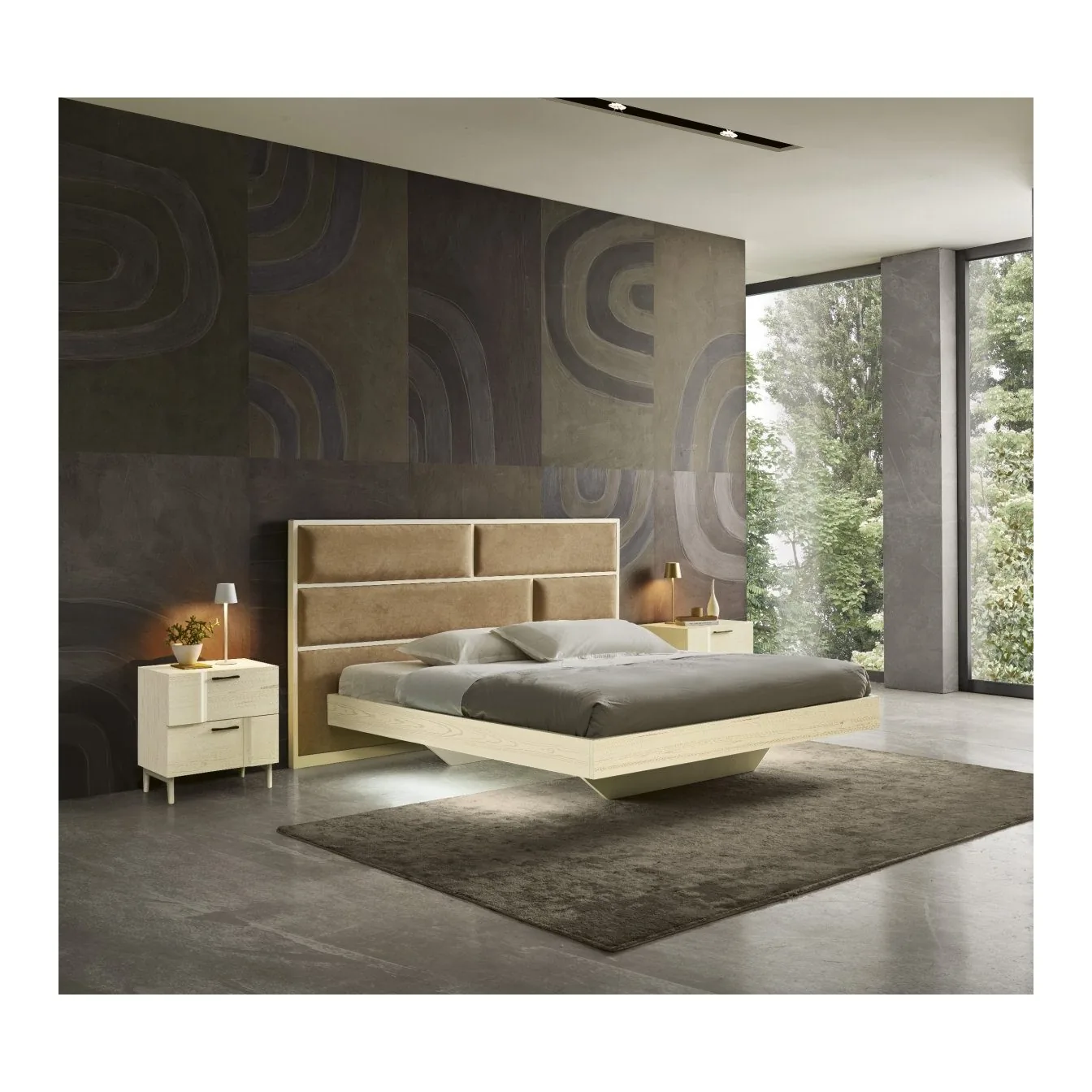 Epocantica Basamento Letto Matrimoniale Legno 174x205