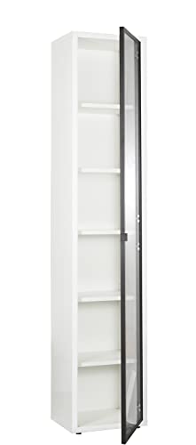 Composad Disegno libreria alta vetro 44x217 bianco