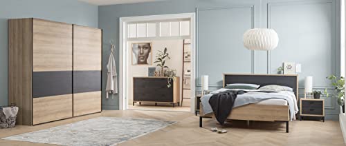 Composad Oronero Camera da Letto 5 Mobili Rovere e Nero