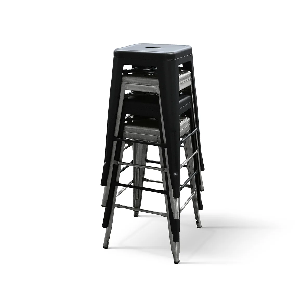 Epocantica set 4 sgabelli metallo H66 bancone