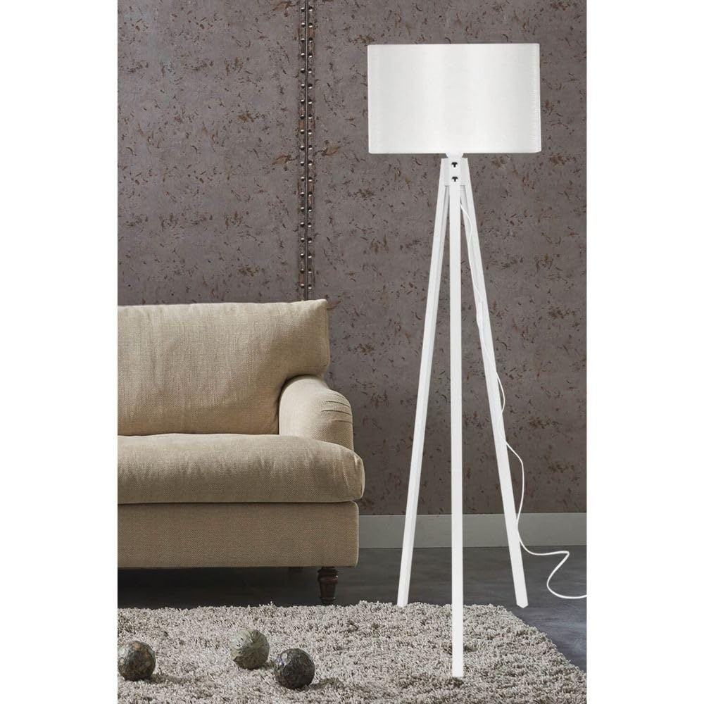Indomita Rodi ASZ1234 Lampada da Terra Bianca