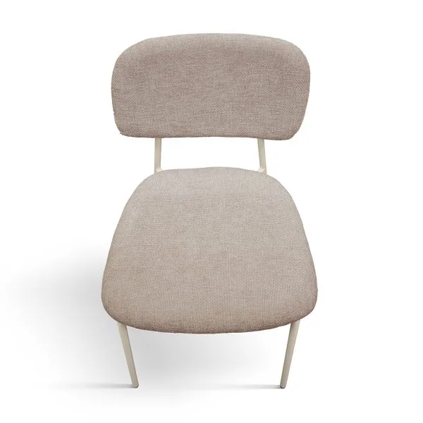 EPOCANTICA Sedia Imbottita Tessuto Set 4 Pezzi Grigio Metallo