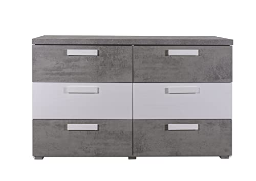 Composad Ador’a cassettiera 6 cassetti grigio bianco