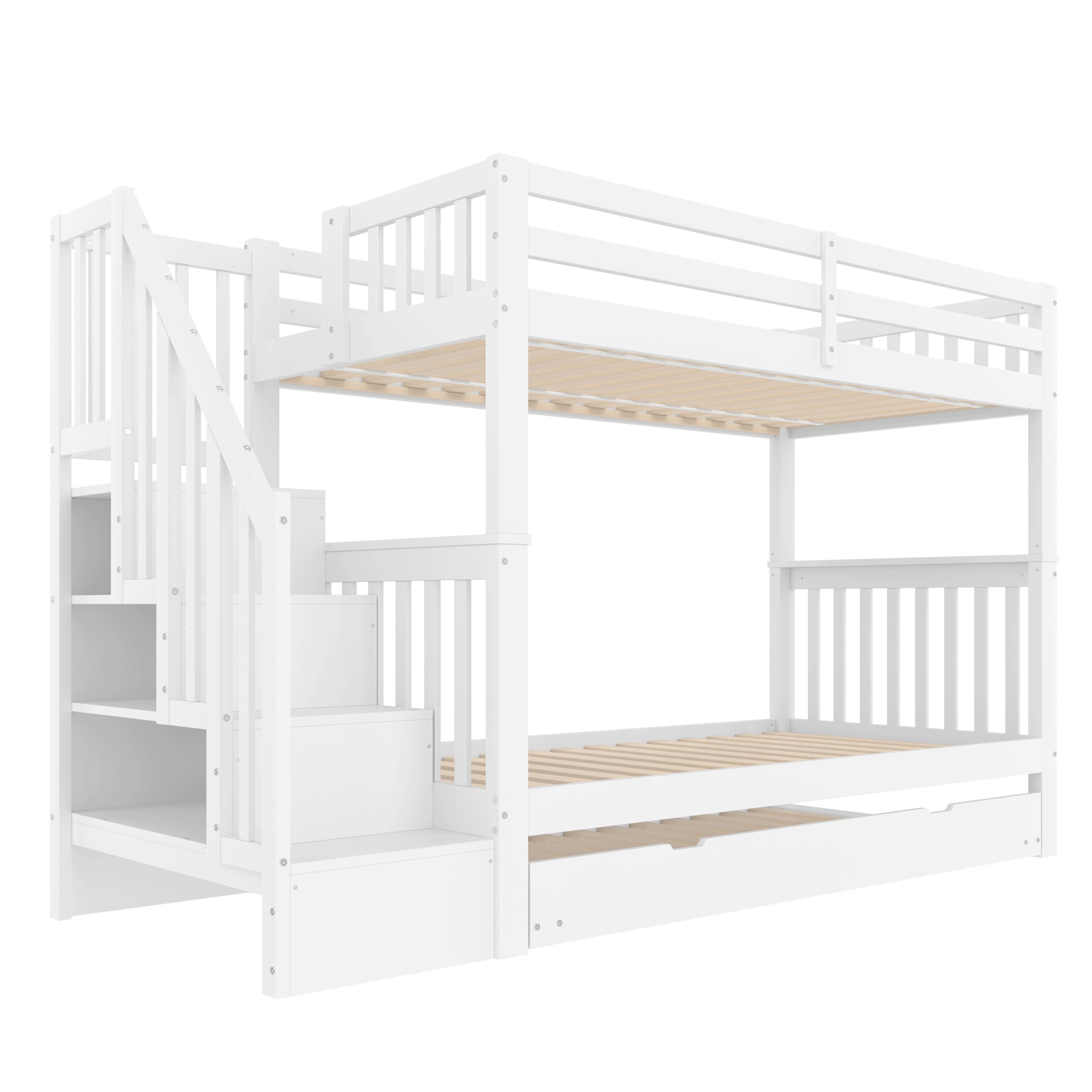 Dolamaní letto soppalco bambini 90x200 bianco estraibile