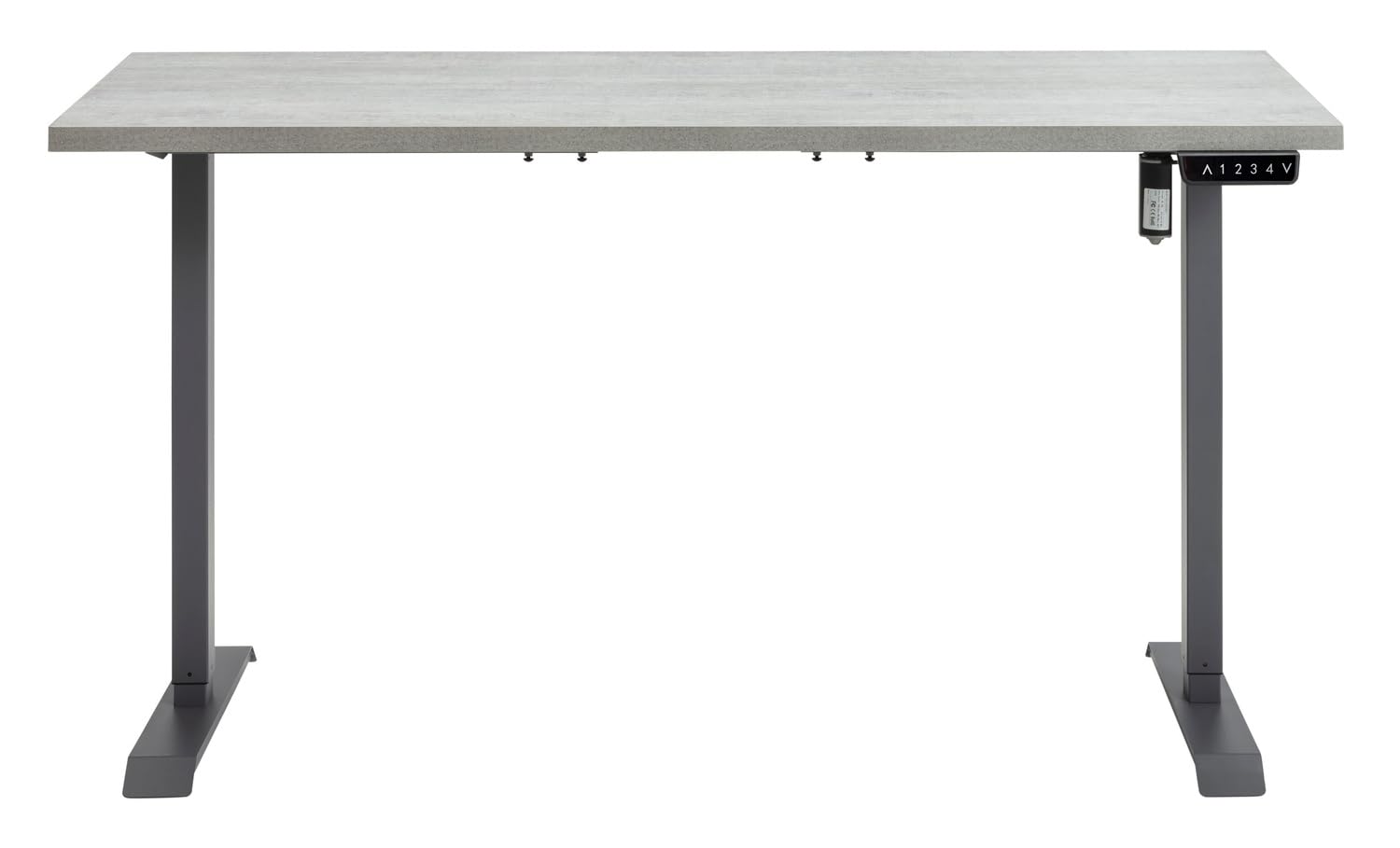Composad Energia scrivania regolabile 150x69 grigio cemento elettrica