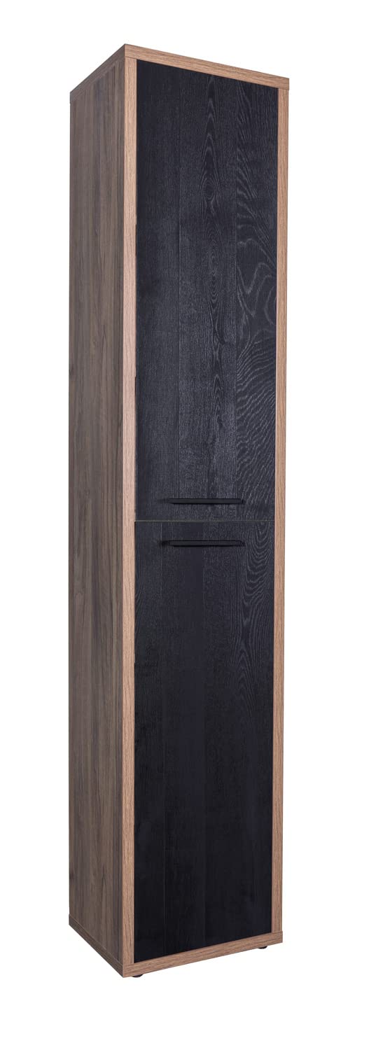 Composad Davinci 2 Ante Colonna Libreria Stretta Noce Nero 44 cm