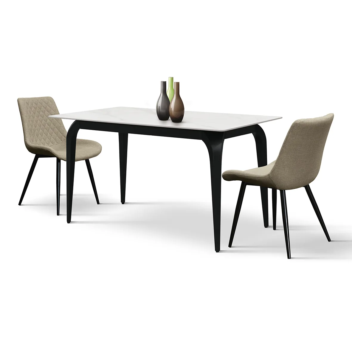 Epocantica Tavolo Fisso Ceramica Marmo 140 Gambe Nere