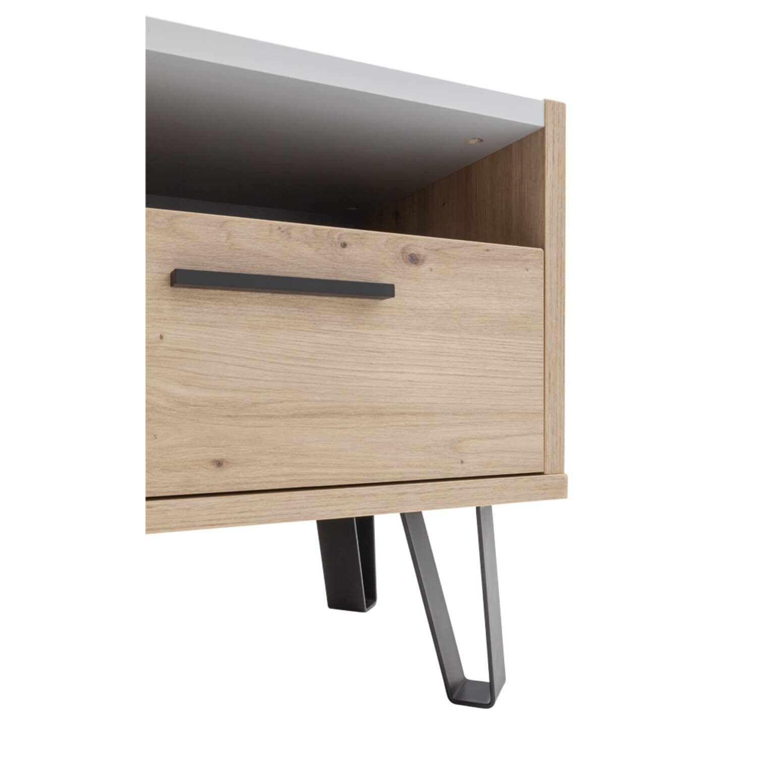 Composad Vitruvia Comodino 1 Cassetto Rovere Miele Grigio