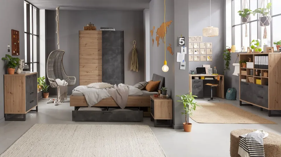 Composad LaFabrica cameretta completa 7 mobili rovere grigio