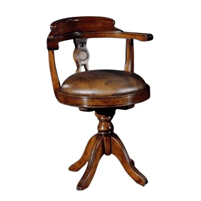 Epocantica Poltroncina Girevole Pelle con Bottone