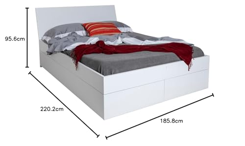 Composad Storage letto matrimoniale 4 cassetti bianco 180x200