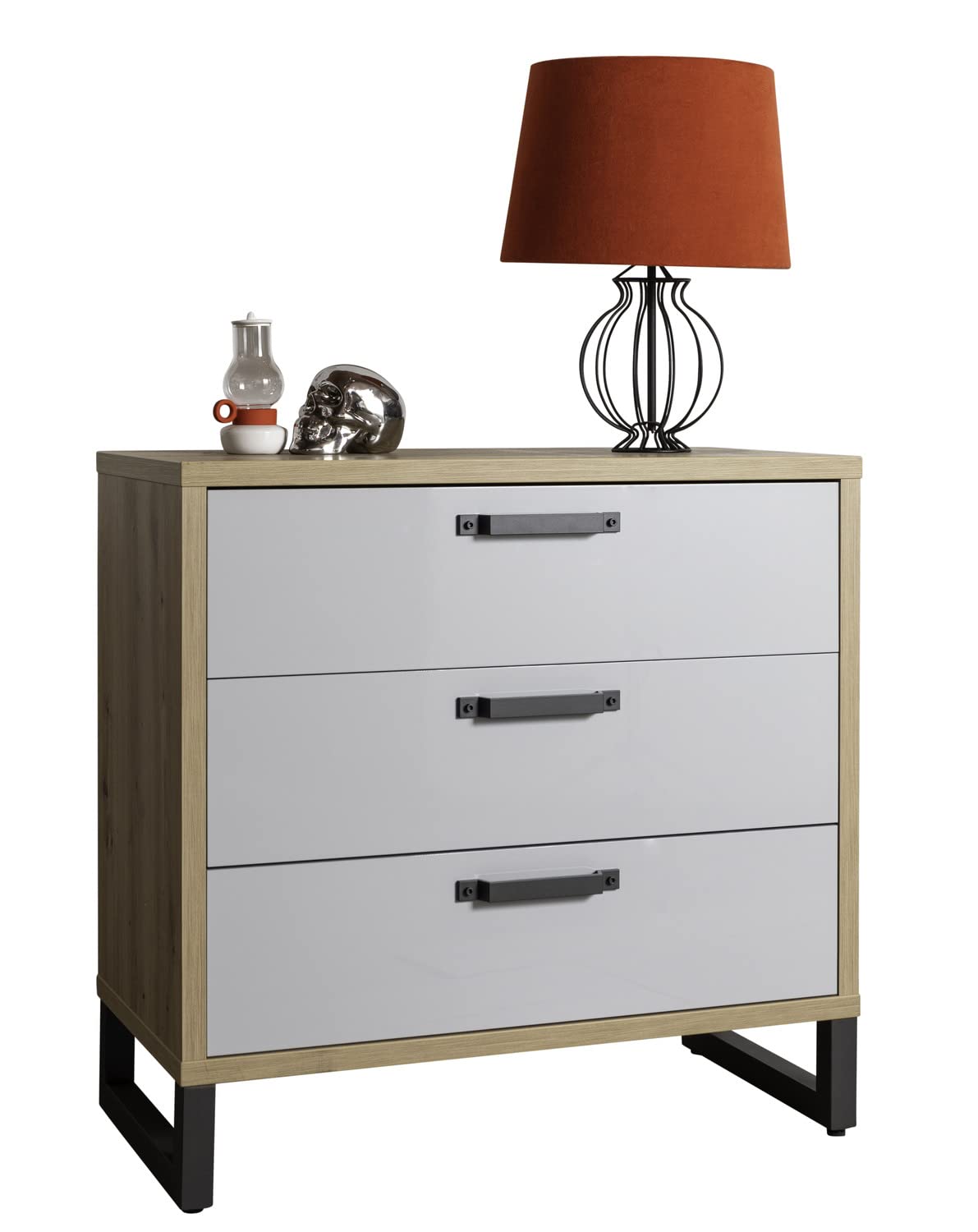 Composad LaFabrica cassettiera 3 cassetti rovere grigio