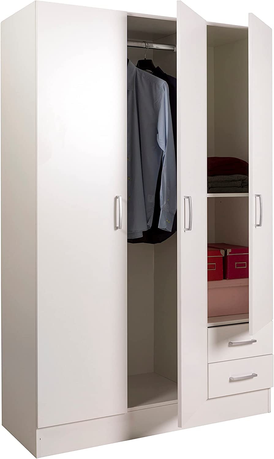 COMPOSAD Facile armadio 3 ante 2 cassetti bianco 184 cm