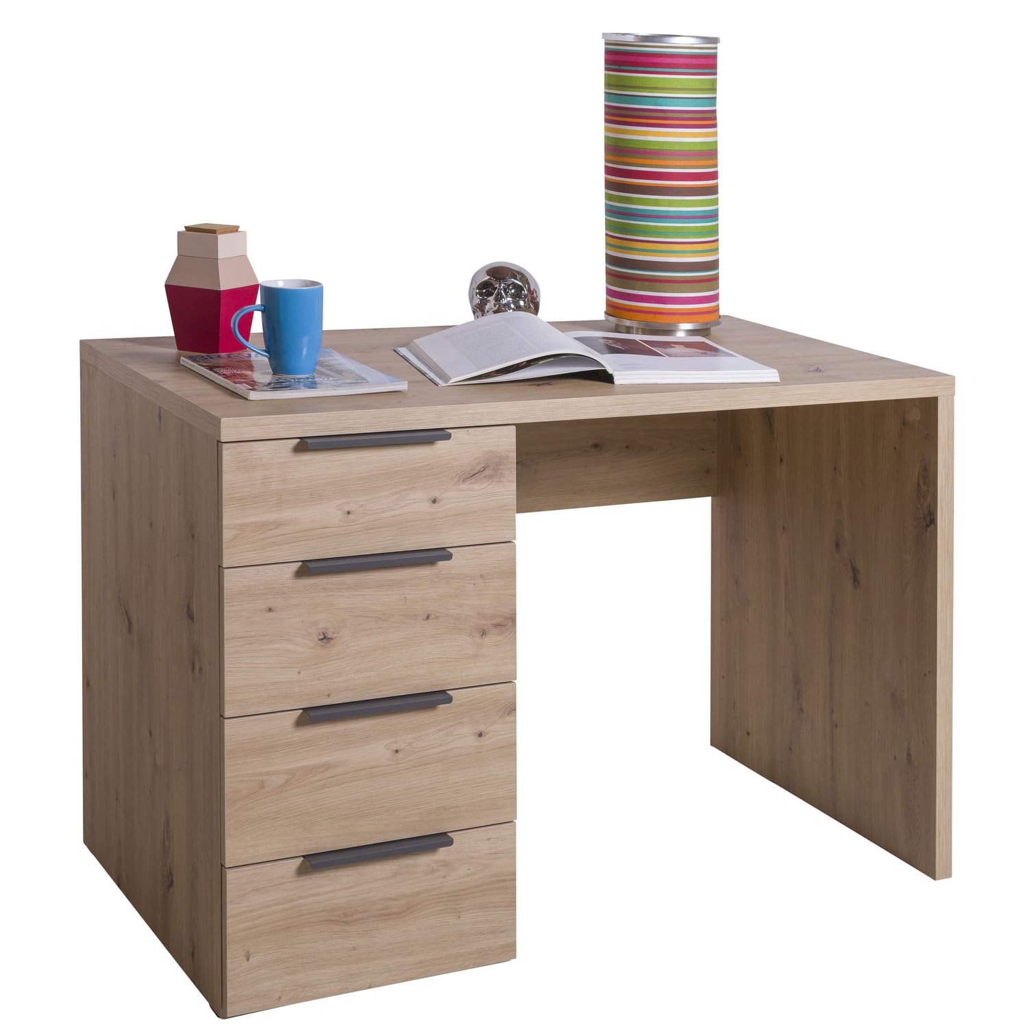 Composad Espresso Scrivania 4 Cassetti Rovere Mielato 110x74x60 cm