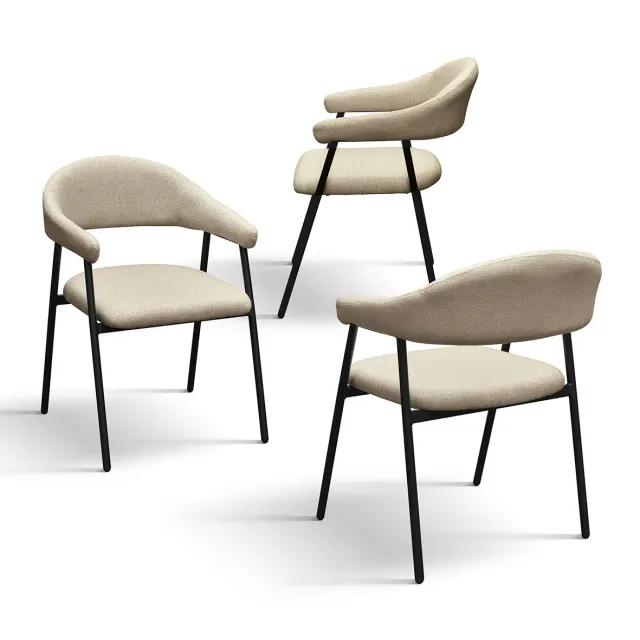 EPOCANTICA Set 4 Sedie Imbottite Pranzo beige