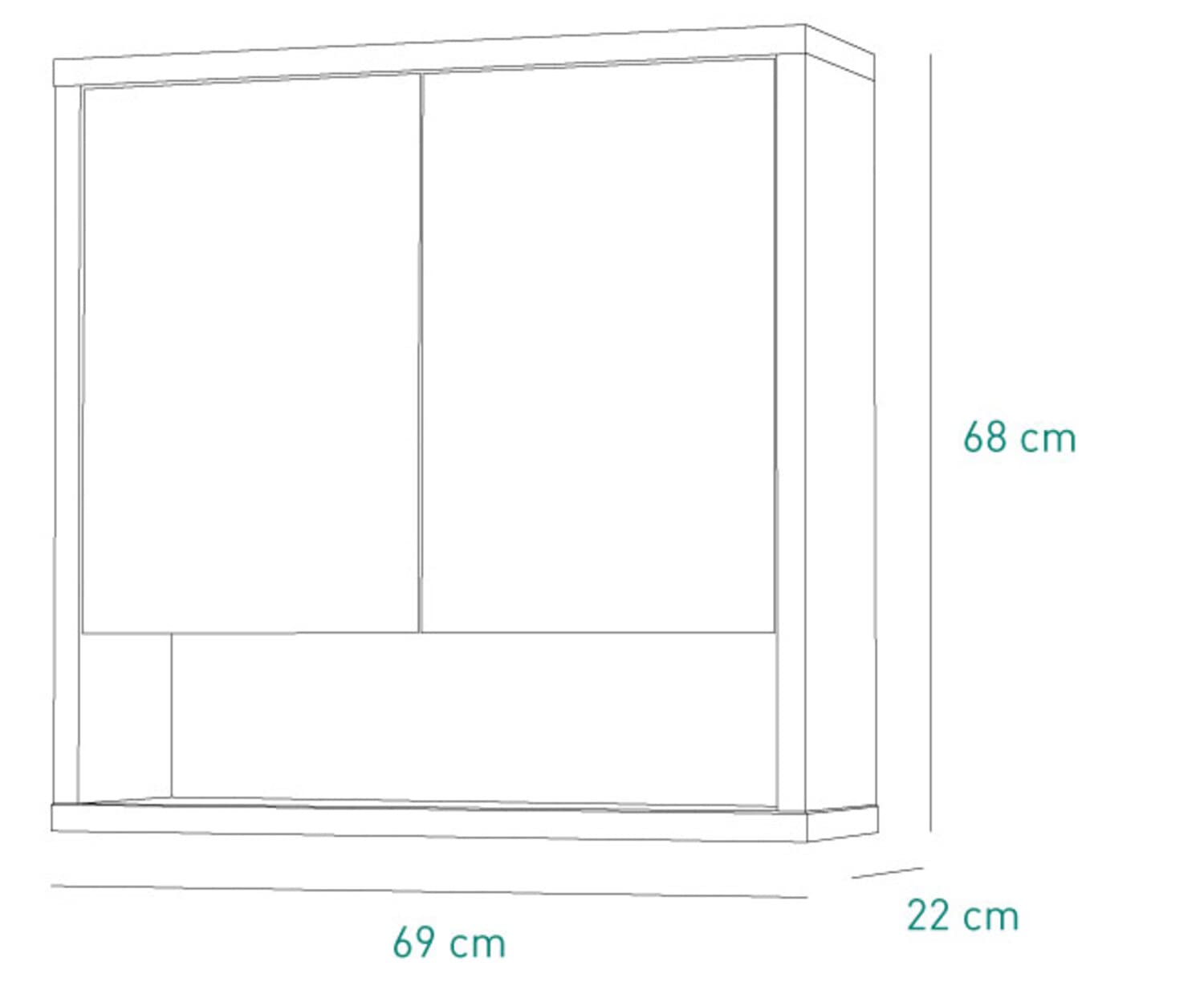 Composad Lafabrica specchiera bagno 2 ante rovere cemento