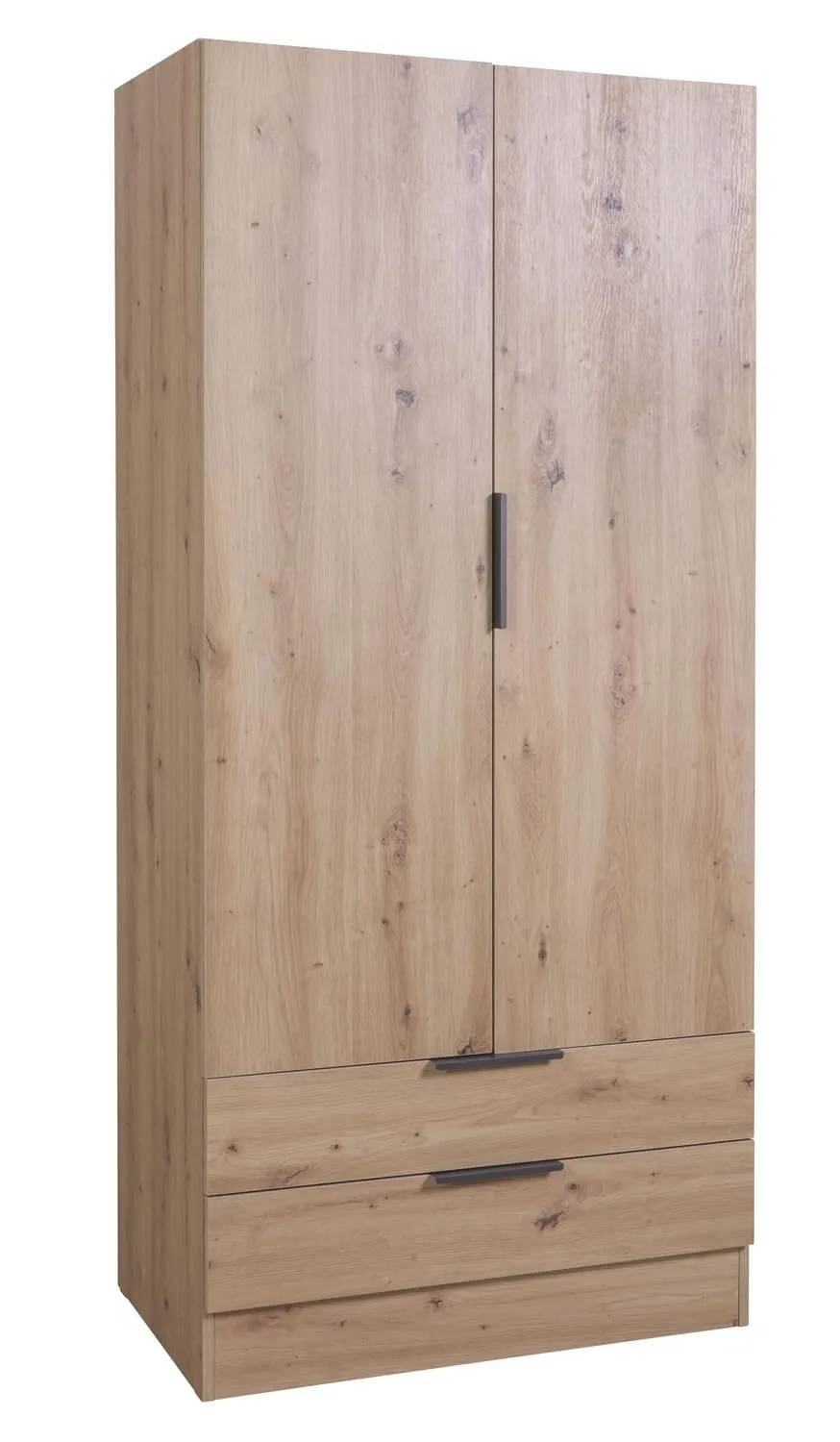 Composad Espresso Armadio 2 Ante 2 Cassetti Rovere Miele 82x184 cm