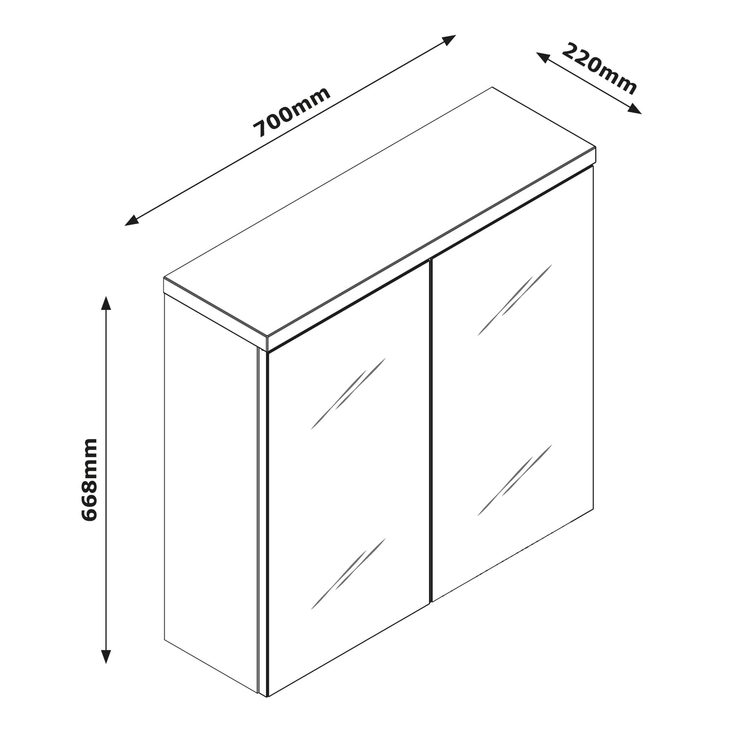Composad Mundi specchiera bagno 2 ante specchio grigio