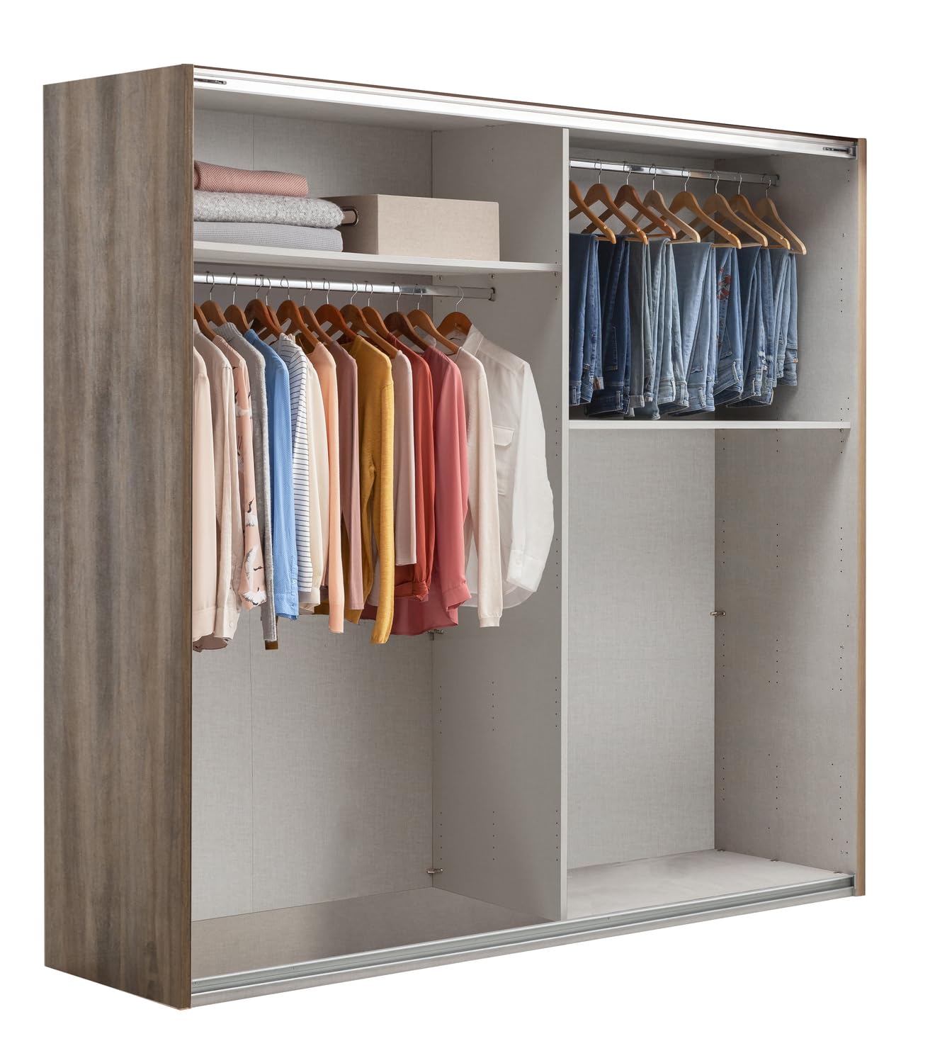 Composad Infinito armadio 2 ante scorrevoli grigio noce 250 cm