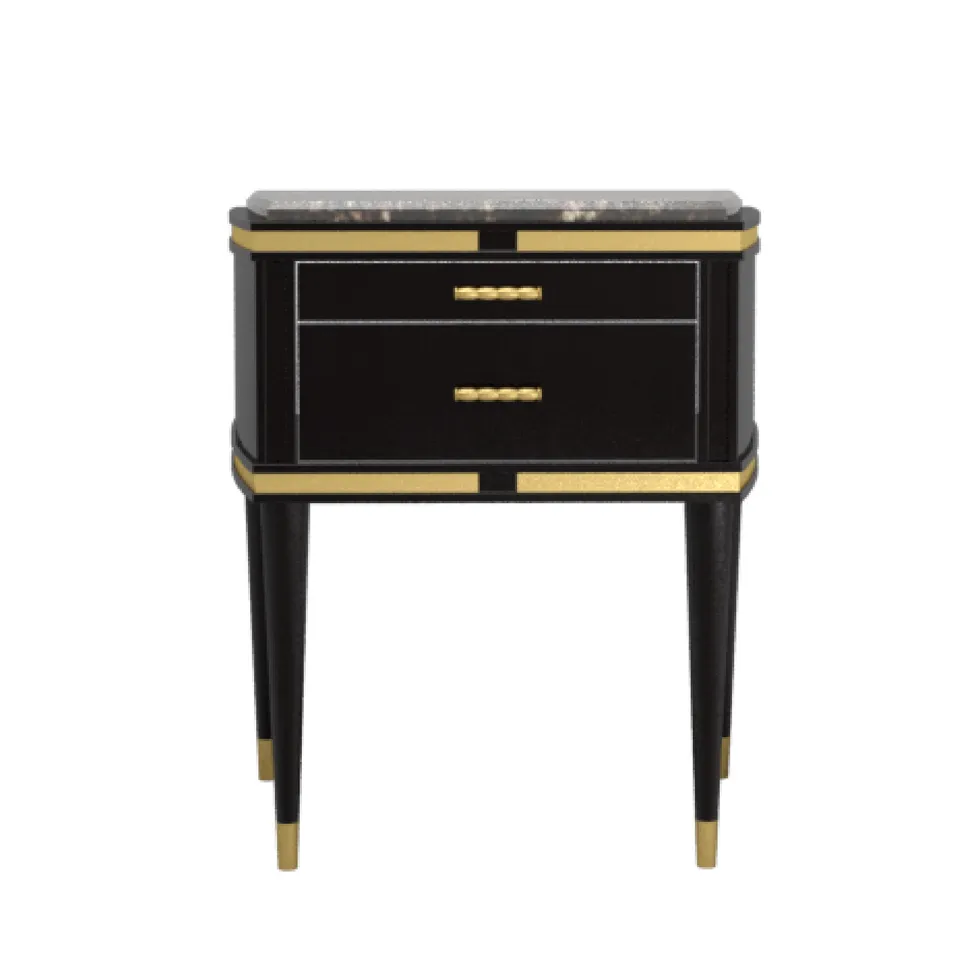 LCI Decora V0347 Comodino 2 Cassetti in Legno