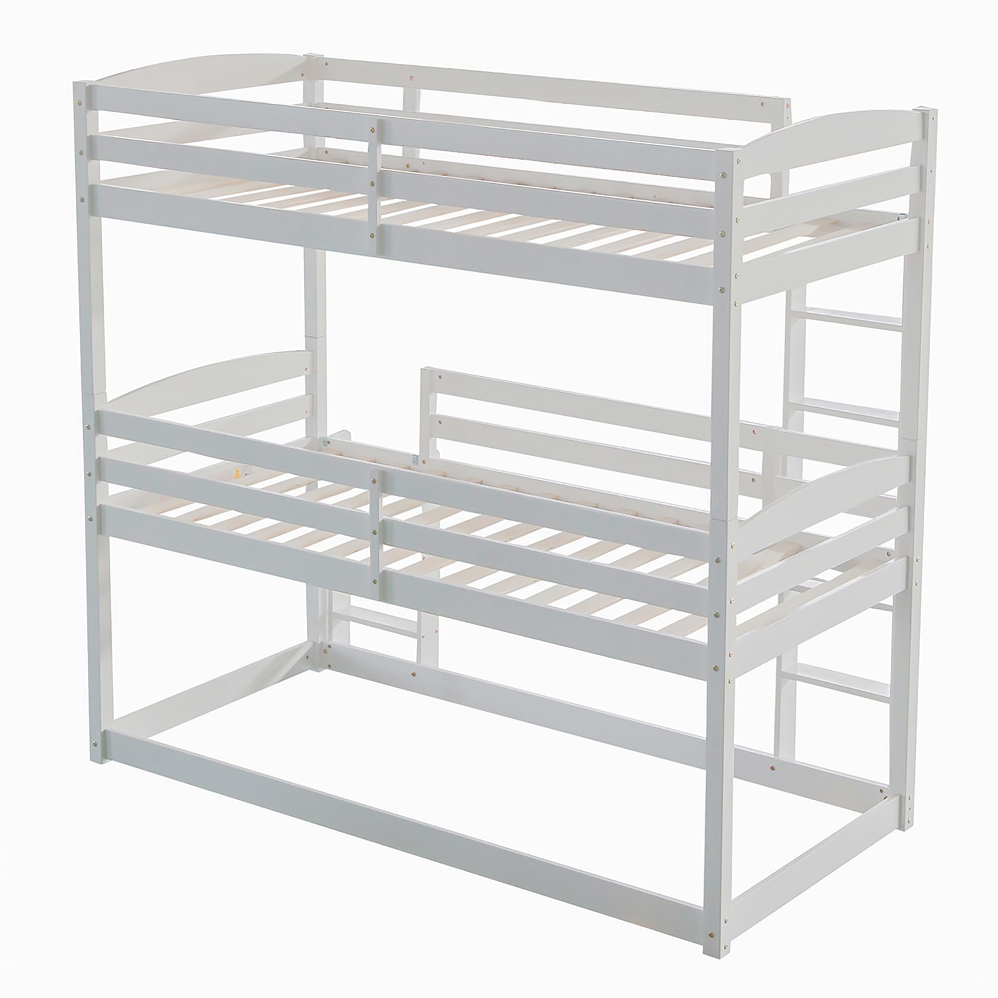 Dolamaní Letto a Castello Triplo 90x200 Bianco in Pino