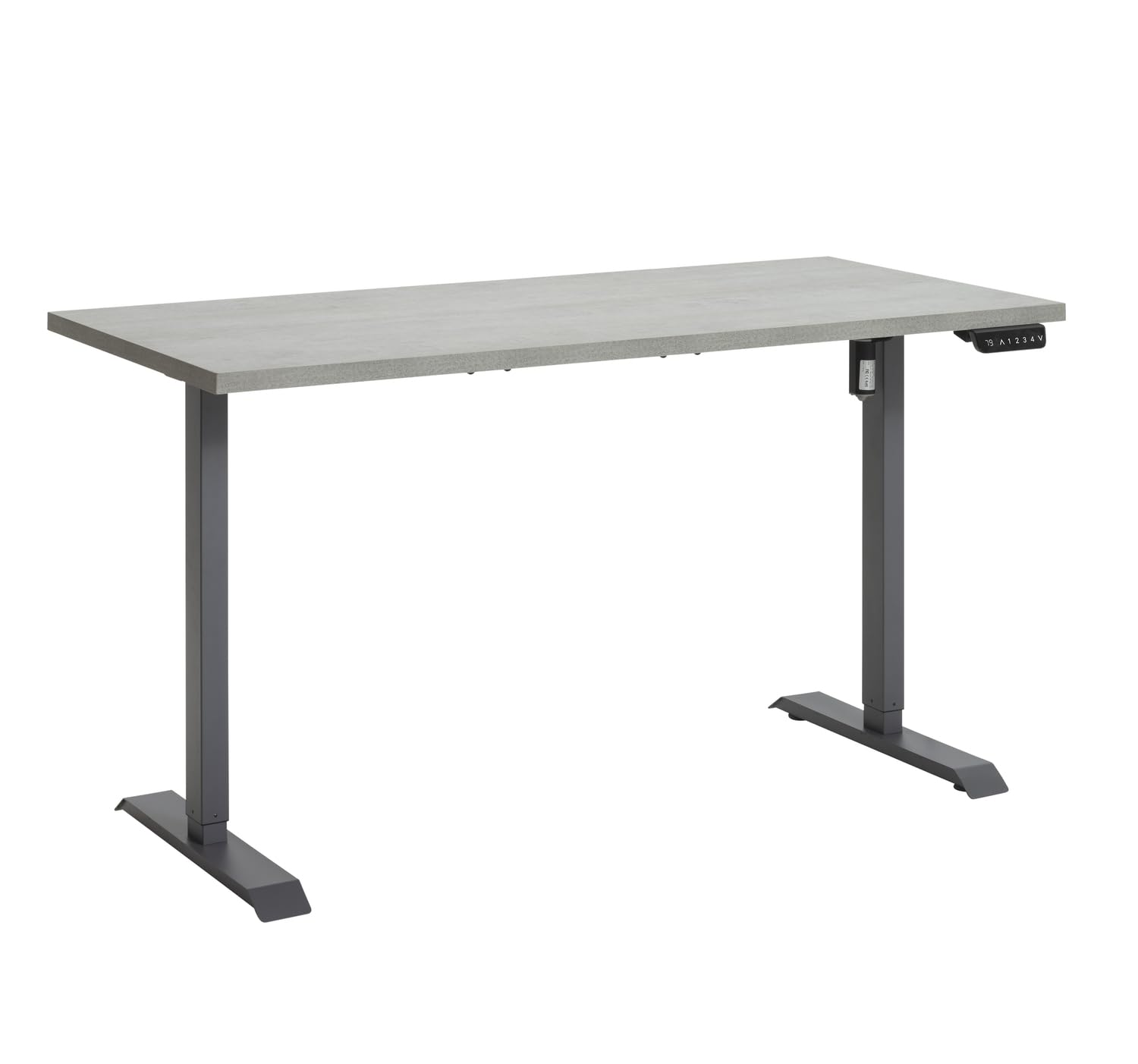 Composad Energia scrivania regolabile 150x69 grigio cemento elettrica