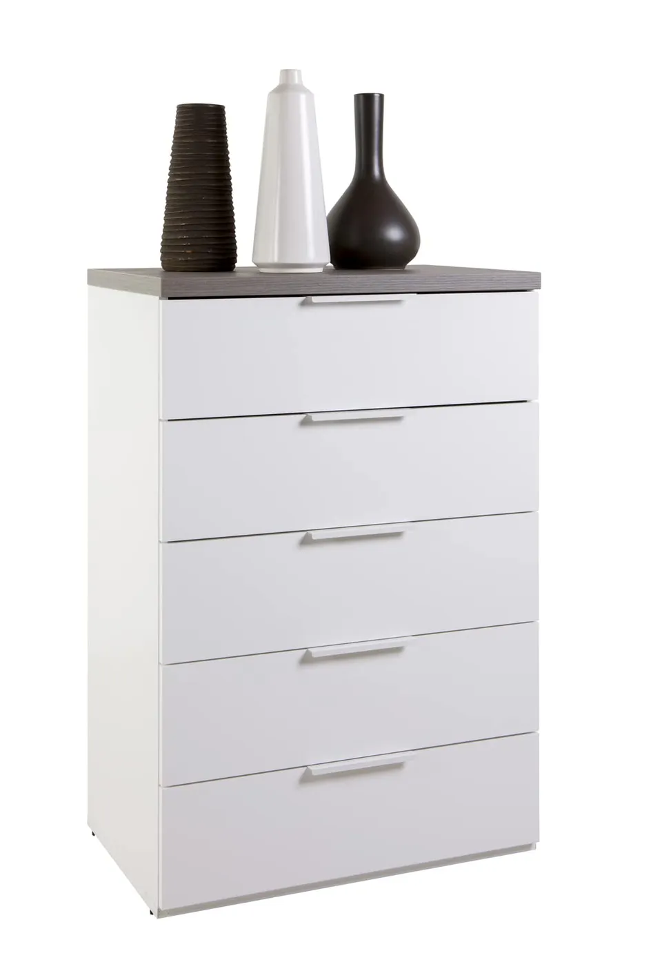 Composad Mundi Cassettiera 5 Cassetti Rovere Ravello Bianco