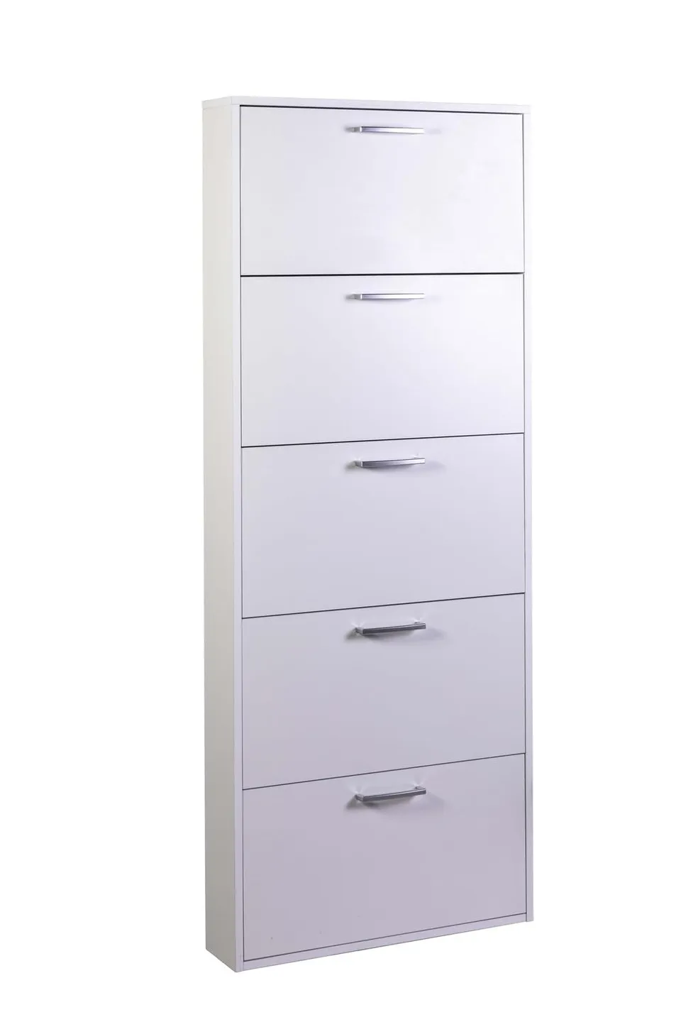 COMPOSAD Facile scarpiera 5 ribalte bianca 15 paia slim