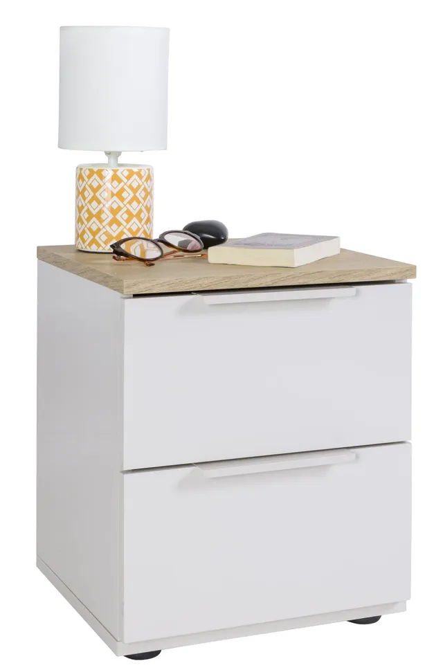 Composad Macchiato Teen Comodino 2 Cassetti Rovere Chiaro